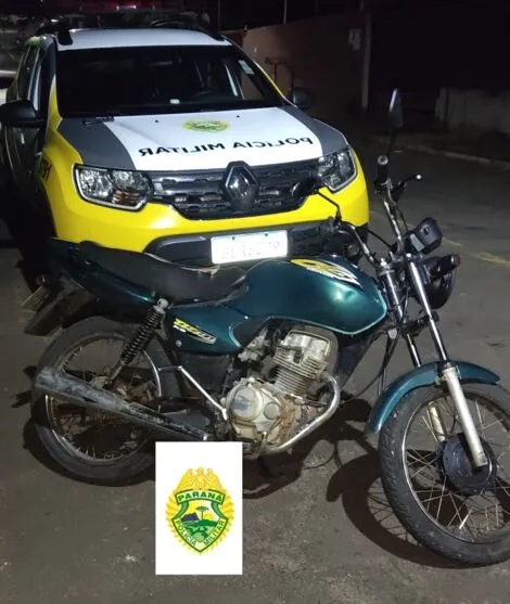 Polícia apreende motocicleta adulterada no Pq Bela Vista, em Apucarana