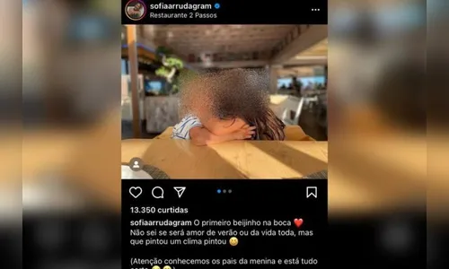 Atriz posta foto de filho de 3 anos beijando amiguinha e gera revolta