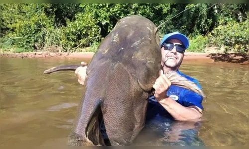 Impressionante: pescadores pegam peixe de mais de 80 kg, no PR