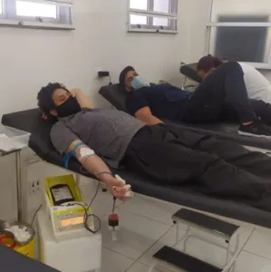 Ao todo, 40 voluntários se inscreverem e o resultado foi 34 bolsas de sangue coletadas