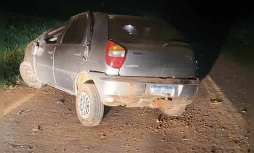 Motorista é ejetado em capotamento na PR-487, em Manoel Ribas