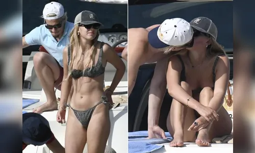 Millie Bobby Brown troca beijos com o namorado em passeio de barco