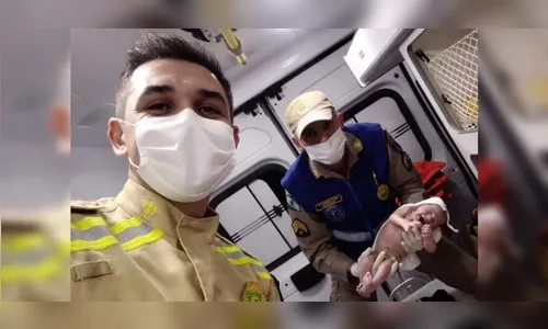 Bebê nasce em ambulância após bombeiros socorrerem grávida, no Paraná