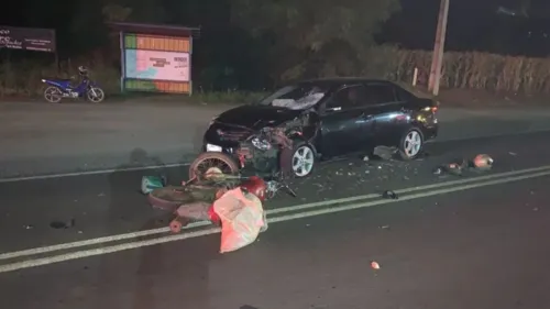 O acidente ocorreu no quilômetro 6 da PR-495, no bairro Jardinópolis