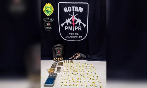 Morador de Arapongas é preso com drogas e arma de fogo