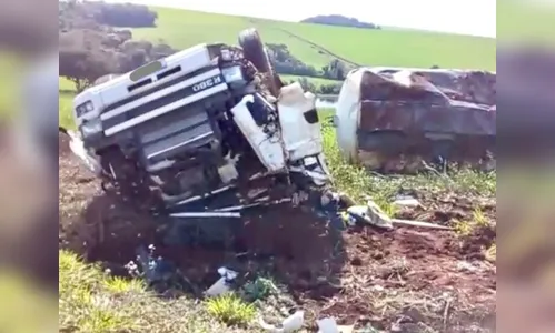 Acidente provoca a morte de caminhoneiro na PR-466 em Manoel Ribas