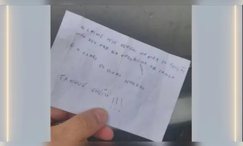 Arrependido, ladrão devolve carro com tanque cheio e pede desculpas