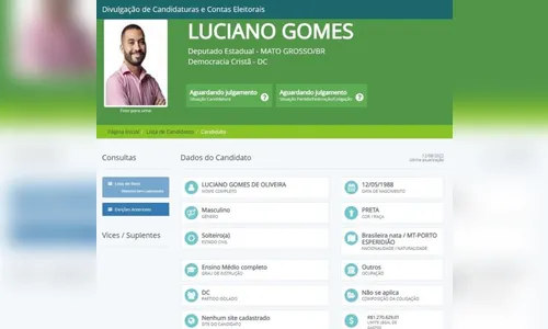 Foto de Gil do Vigor é utilizada em registro de deputado no TSE