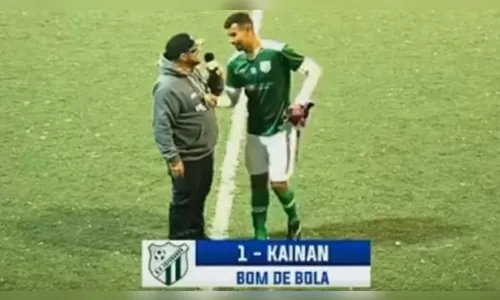 Goleiro erra nome da namorada ao vivo: 'Vou apanhar em casa'; Veja