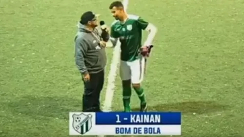 O goleiro do Esperança, Kainan, errou o nome da namorada durante entrevista