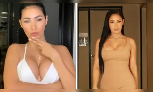 Cantora Simaria posa de calcinha e sutiã e avisa: ‘Faxina’