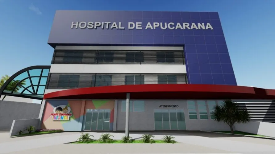 A área construída do Hospital de Apucarana será de 4.062,88 m², sendo 2.616,90 m² de área de reforma e 1.445,98 m² de área de ampliação