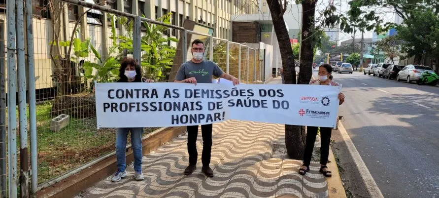 A manifestação em Apucarana teve baixa adesão de profissionais da enfermagem