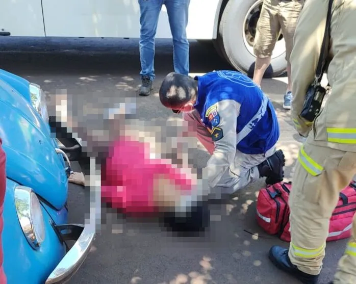 Atropelamento deixou uma mulher ferida em Ivaiporã