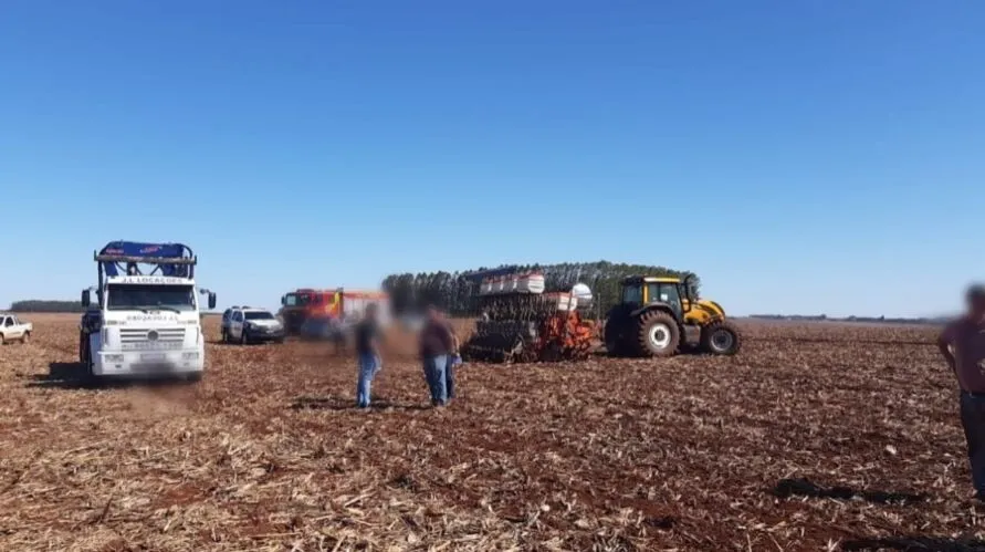 O acidente fatal com o operário aconteceu durante plantio em lavoura no interior de Toledo