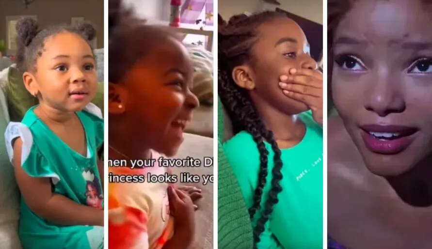 Os vídeos mostram a surpresa das meninas ao se verem representadas no filme