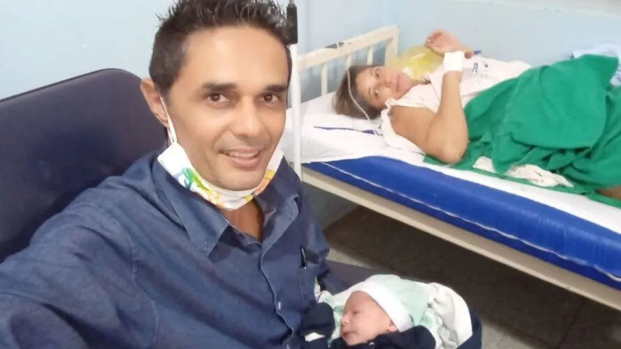 Silvane Alves e Fábio Rodrigues tiveram o primeiro filho no Hospital Municipal de Ji-Paraná