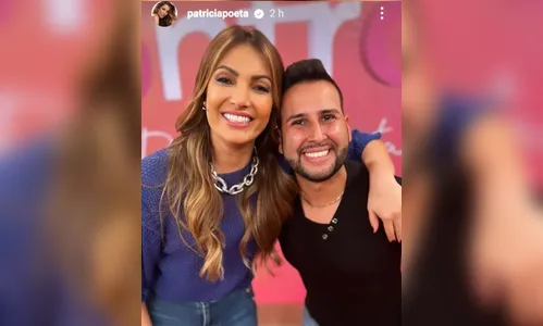 Cantor de Rio Bom dança com Patrícia Poeta no Encontro; assista