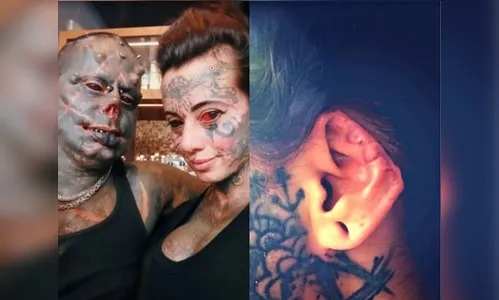 Mulher Demônia tira metade das orelhas e planeja novas mudanças