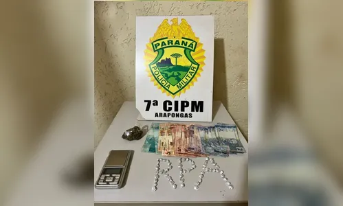 Homem é preso por tráfico de drogas pela PM de Arapongas