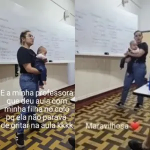 Débora Rufino leciona em uma faculdade de Recife, para uma turma de enfermagem