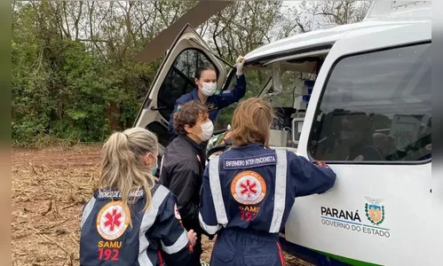 Jovem leva choque em poste e cai de altura de 5 metros no norte do PR