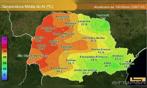 Tempo divide o Paraná: de um lado “verão”, do outro, “outono/inverno”