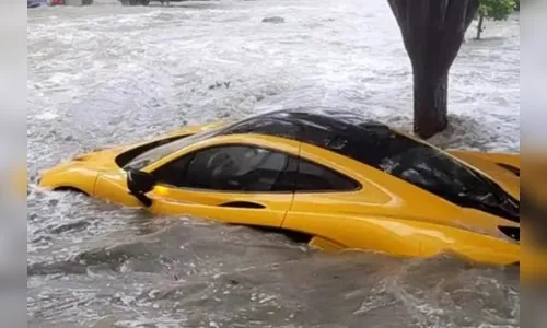 McLaren de R$ 15 milhões é levada por enchente após furacão Ian
