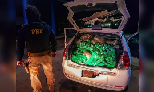 Após perseguição, PRF apreende mais de 100 quilos de maconha no Paraná