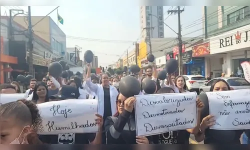 Profissionais da enfermagem realizam protesto em Arapongas; assista