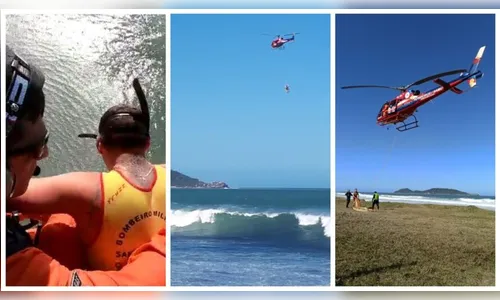 Surfista à deriva por 4h em mar revolto é resgatado de helicóptero