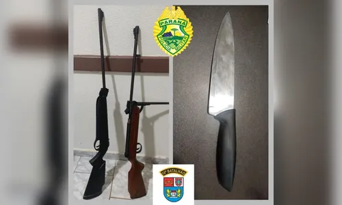 Depois de ameaçar família com arma, homem é esfaqueado pelo filho
