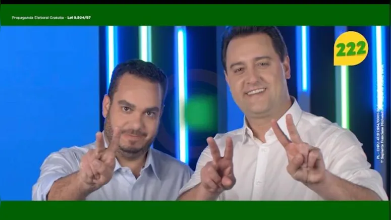 Martins e Ratinho Junior gravaram juntos para a propaganda eleitoral gratuita