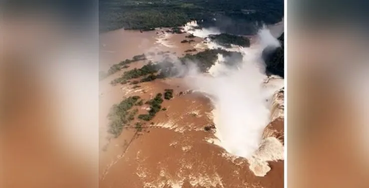 A vazão normal das quedas das Cataratas do Iguaçu é de 1,5 milhão de litros por segundo