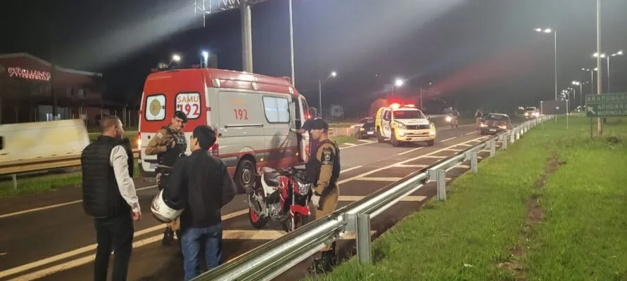 Acidente ocorreu por volta das 19 horas desta quinta-feira (20) em Apucarana