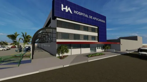 A área construída do Hospital de Apucarana será de 4.062,88 m², sendo 2.616,90 m² de área de reforma e 1.445,98 m² de área de ampliação