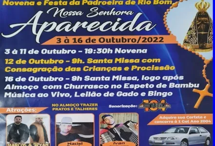 A festa segue neste domingo (16), no Rio Bom