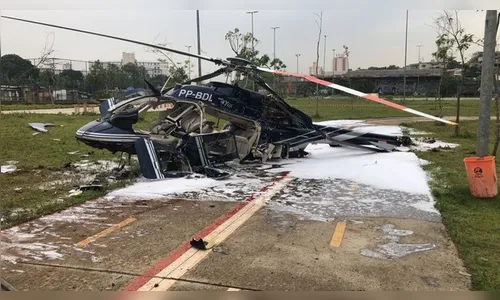 Queda de helicóptero mobiliza equipes de socorro nesta manhã