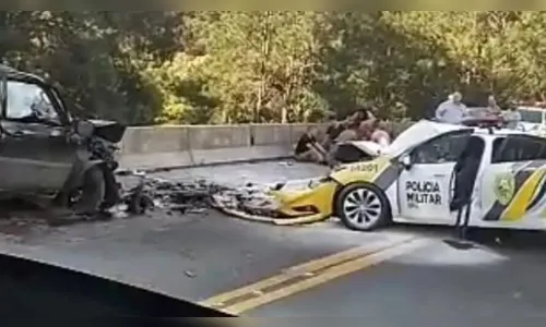 Policiais ficam feridos em acidente grave na BR-277, no Paraná