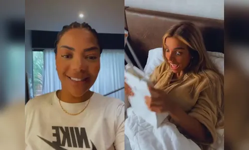 Ludmilla surpreende esposa com celular novo: 