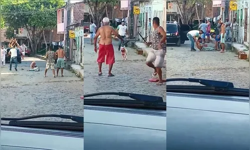 Vídeo: homem fica ferido após ser atacado por pitbull em via pública