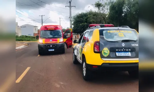 Acidente deixa entregador ferido e cão morre em Apucarana