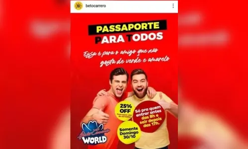 Beto Carrero alega que 'promoção' para petistas era brincadeira