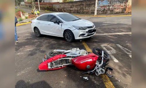 Jovem motociclista se envolve em acidente em bairro de Apucarana