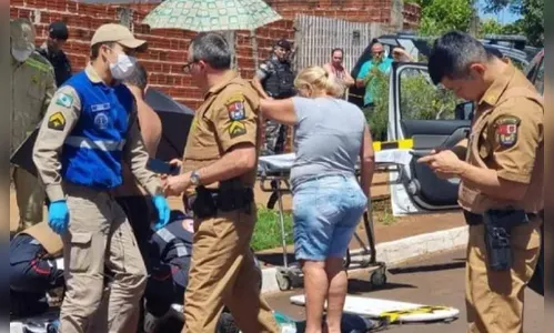 Homem intimida esposa com tiros, é desarmado por ela e acaba baleado