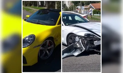 Acidente envolvendo Porsches causa prejuízo milionário no PR