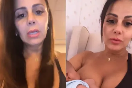 Viviane Araujo com seu filho, Joaquim