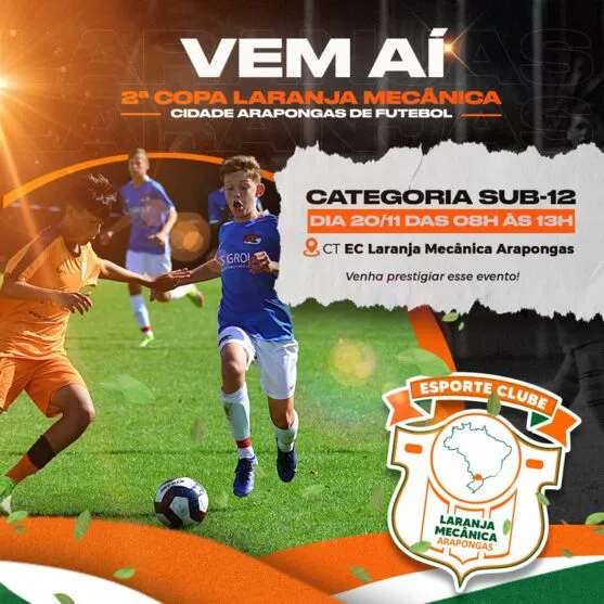 A Copa Laranja Mecânica Cidade Arapongas de Futebol terá a sua 2ª edição