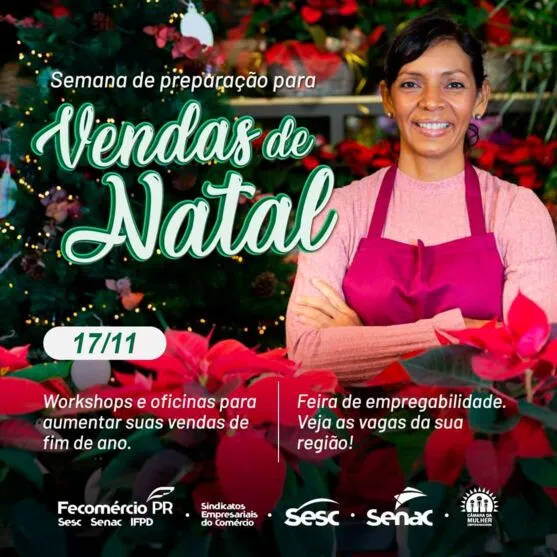 Serão mais de 100 vagas temporárias e efetivas para o comércio de Apucarana; saiba mais