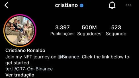 A explosão de novos seguidores de CR7 se deu pela campanha da marca de luxo Louis Vuitton